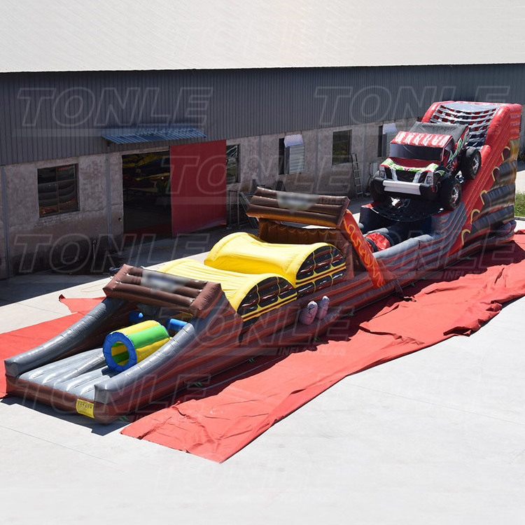 monster truck inflatable obstacle course for sale