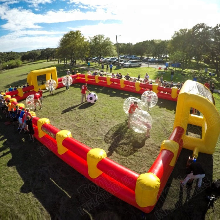 giant inflatable bubble soccer field/inflatable bubble football battle bumper ball arena for sale