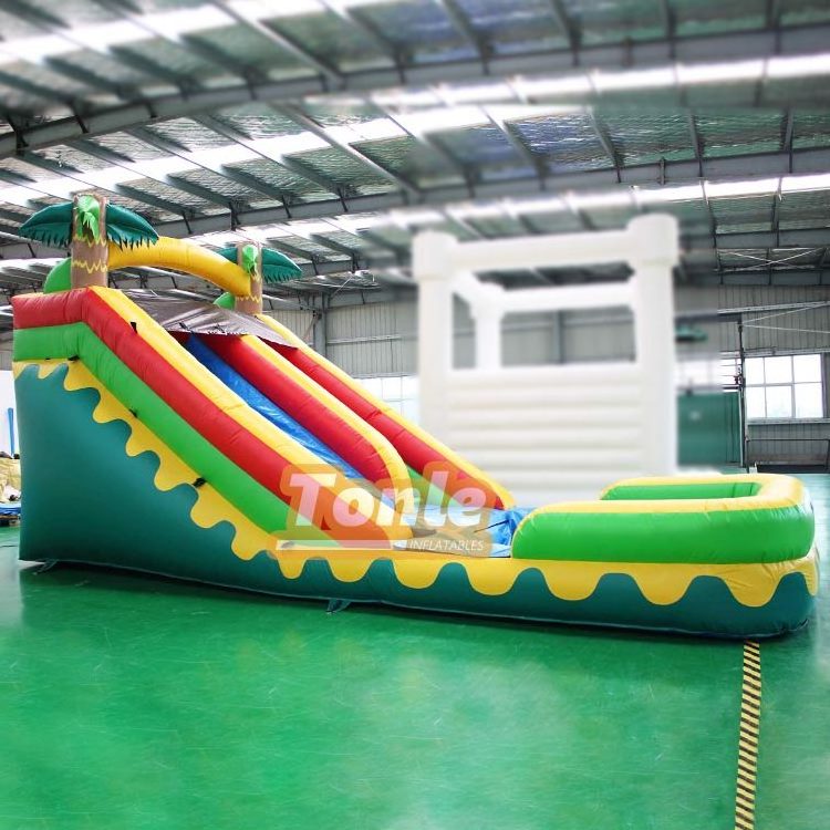 custom commercial water slide tropical inflatable slide for sale