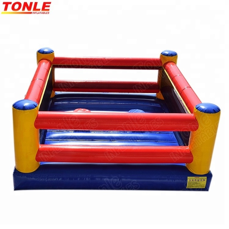 kids inflatable double boxing ring bouncer jumper, indoor inflatable fighting ring wrestling ring sport game for sale