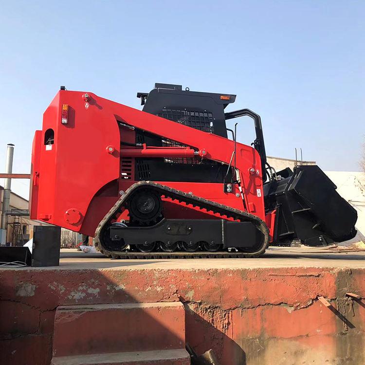 China skid steer EPA CE 55kw 75kw 60kw crawler skid steer loader mulcher compact track loader tracked skid steer with tracks