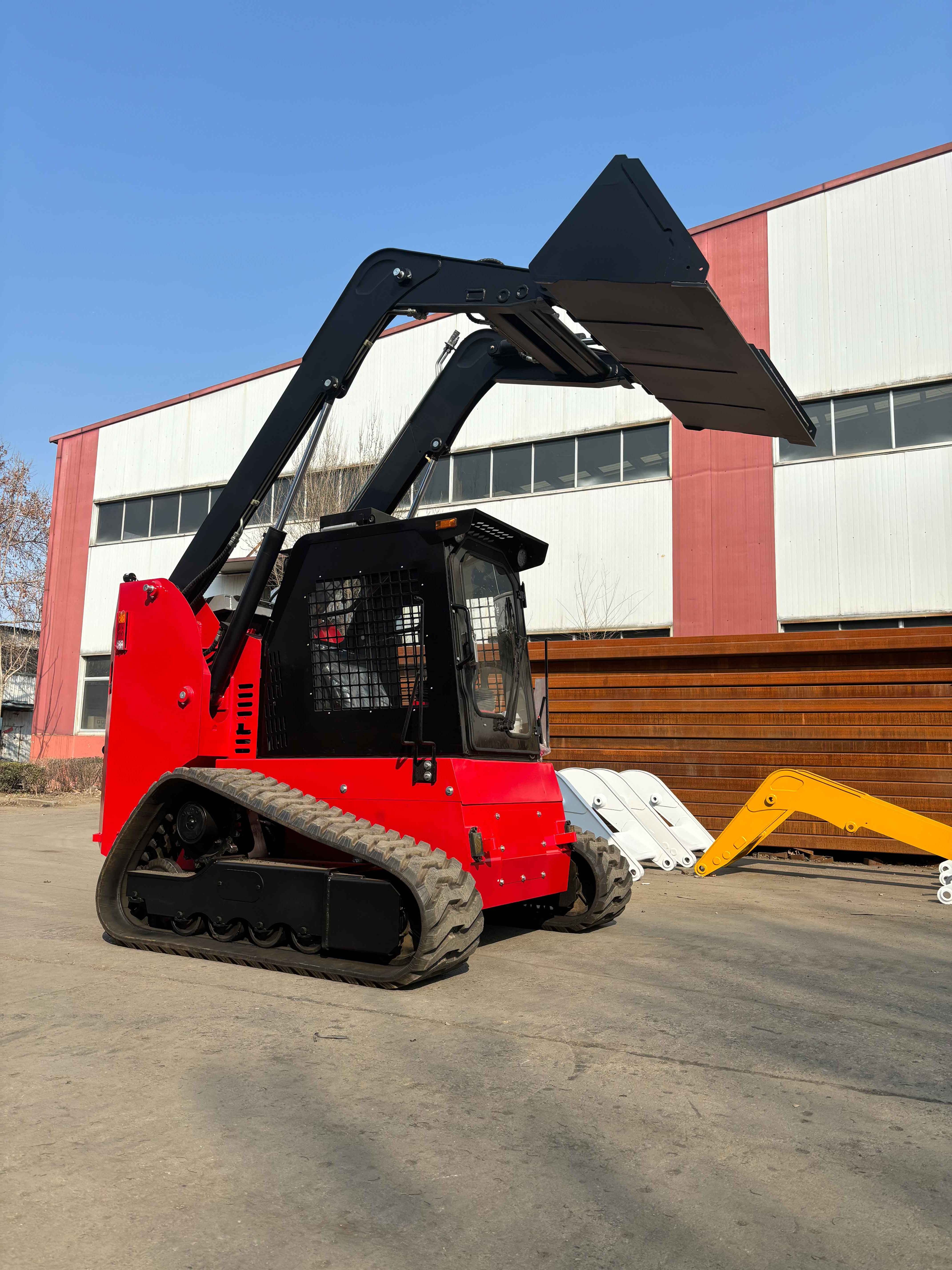 China skid steer EPA CE 55kw 75kw 60kw crawler skid steer loader mulcher compact track loader tracked skid steer with tracks