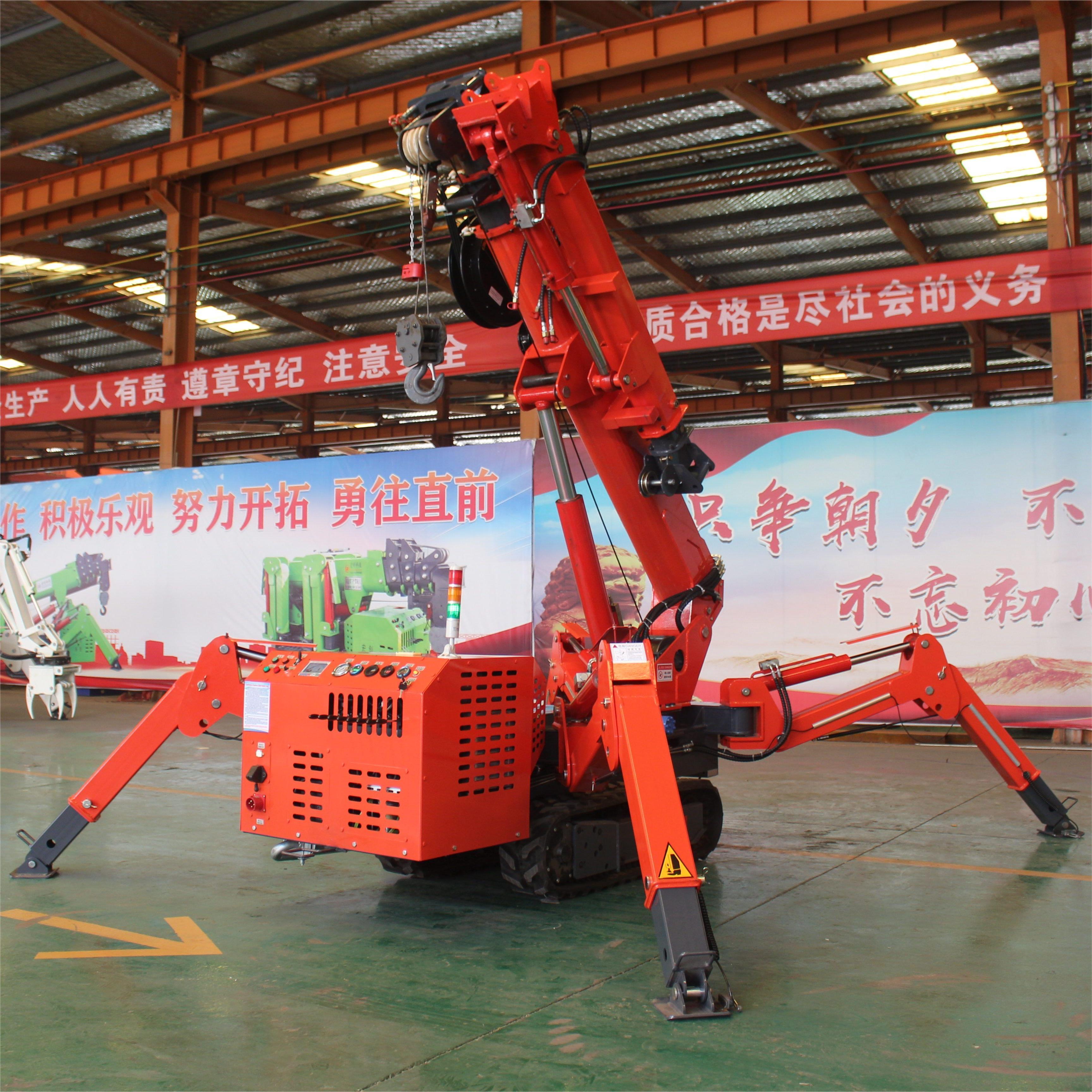 FREE SHIPPING spider crane Construction Machinery 3ton 5 tons Spider Crane Fly Jib spider crane 10 tons