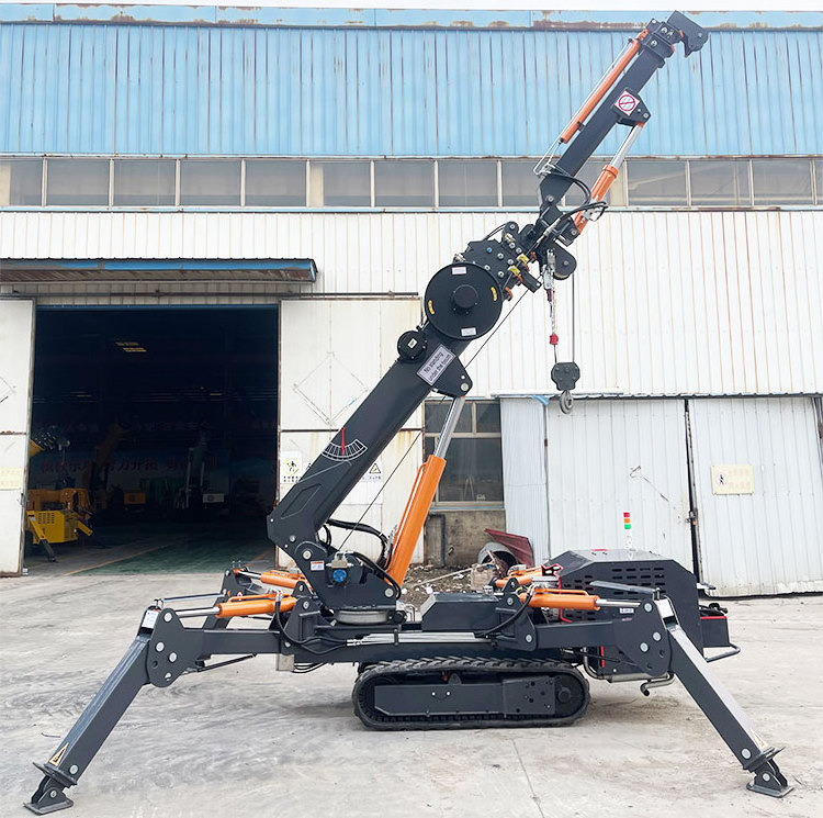 FREE SHIPPING spider crane Construction Machinery 3ton 5 tons Spider Crane Fly Jib spider crane 10 tons