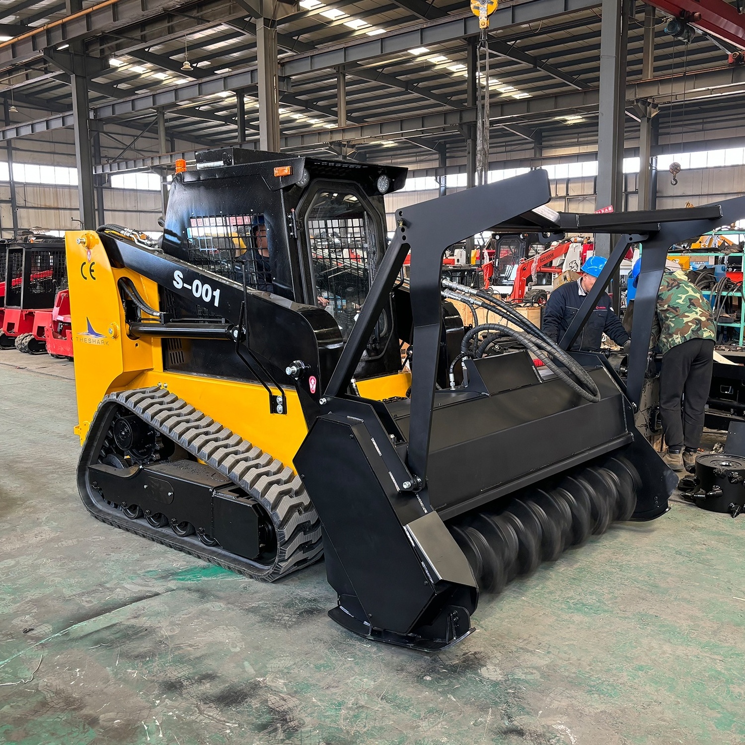 China skid steer EPA CE 55kw 75kw 60kw crawler skid steer loader mulcher compact track loader tracked skid steer with tracks