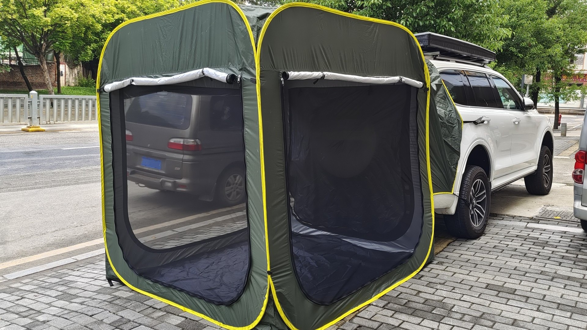 Offroad Portable Pop Up Car Tailgate Tent Canopy Camper Trailer Rear Extension Tents Outdoor Camping Room Suv Awning Tent