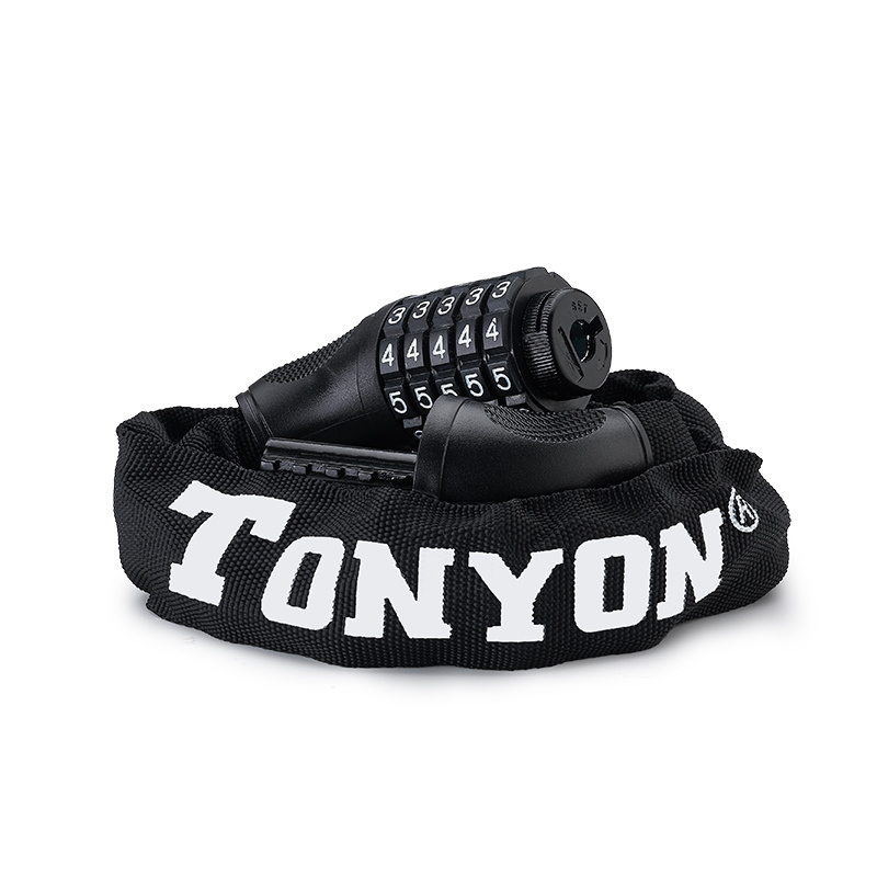 TONYON 5-Digital Bicycle Combination Lock Anti-theft Portable Bike Chain lock