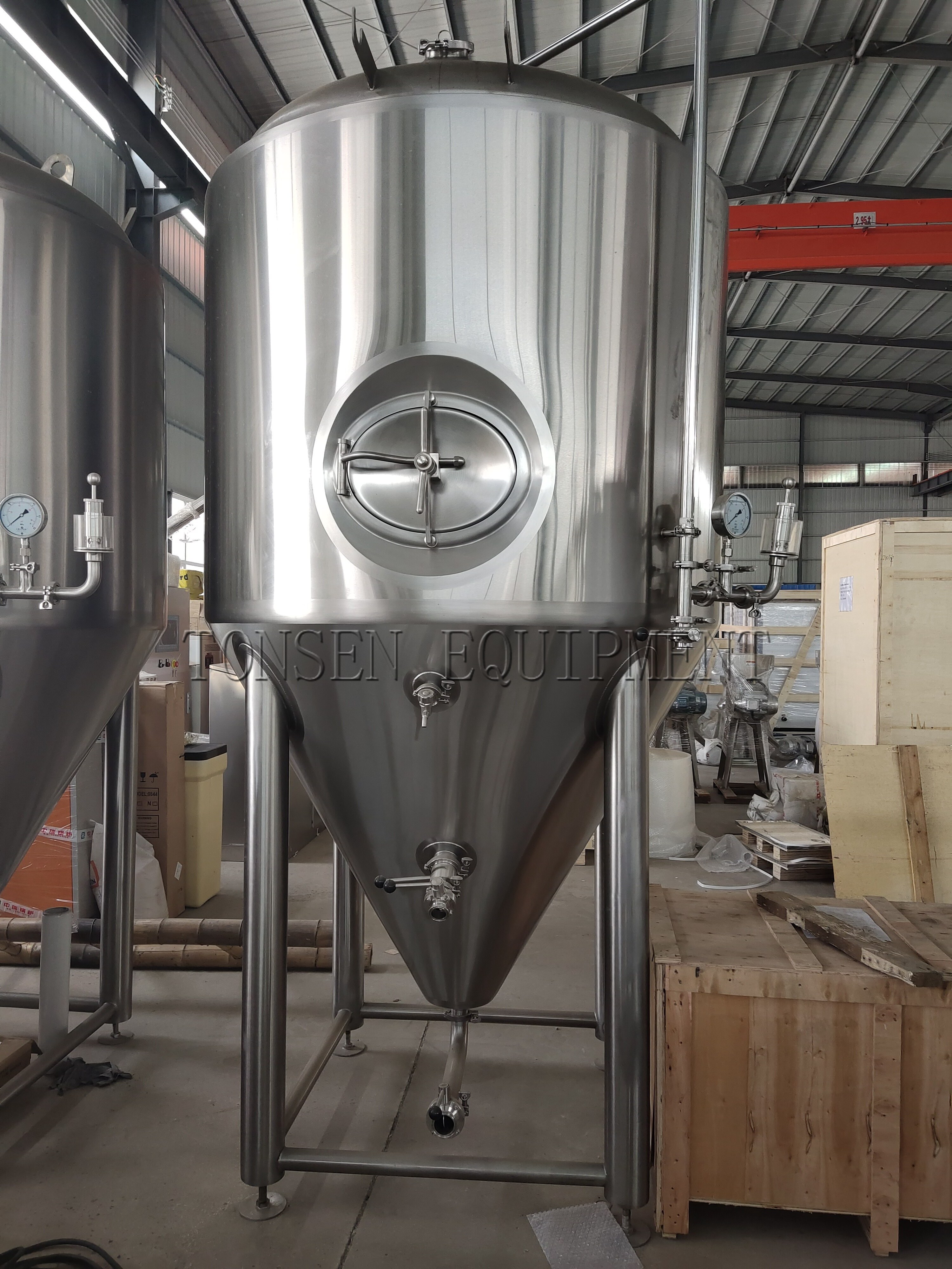 stainless steel home brew 300 gallon conical beer fermenter