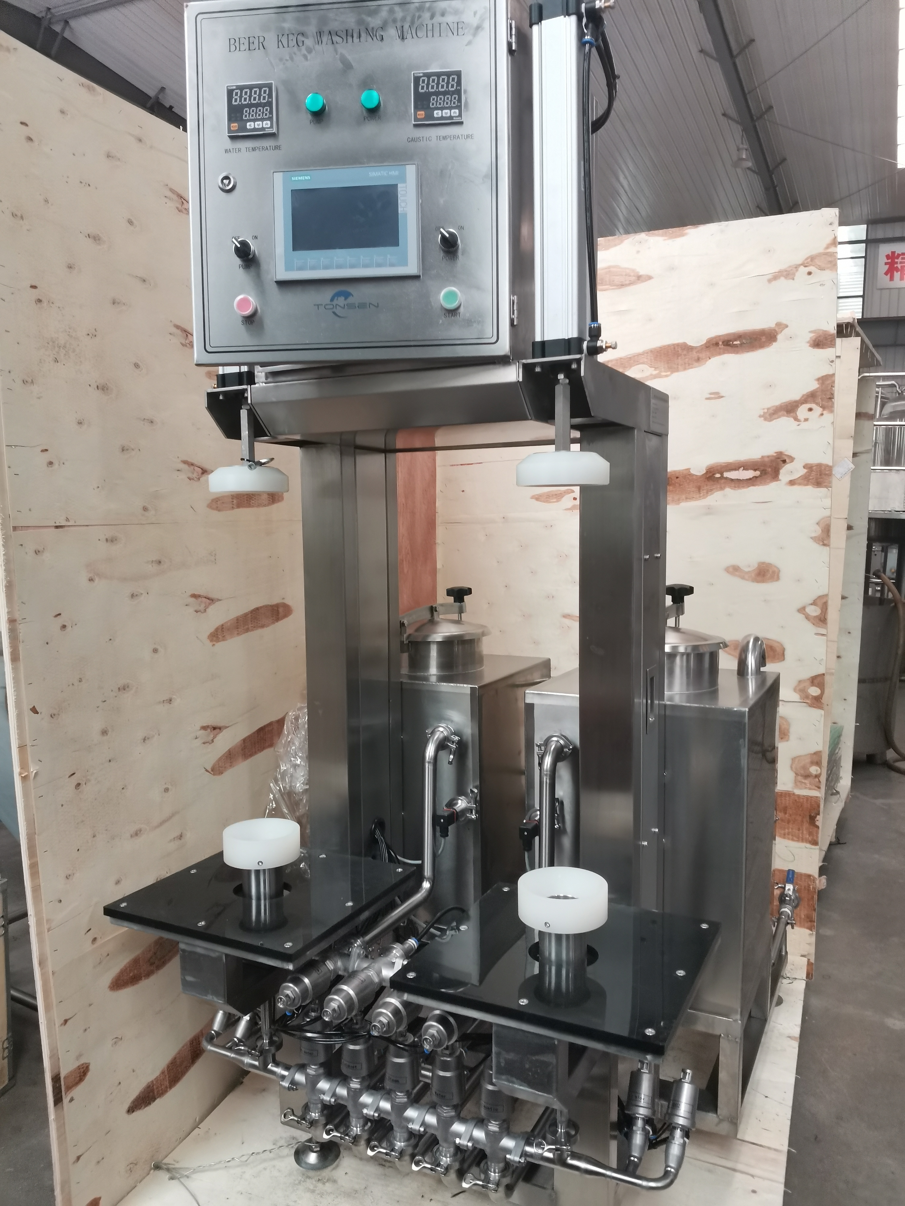 Semo-automatic Beer Keg washing and filling machine for keg machine in microbrewery