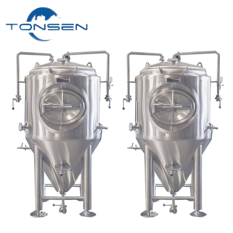 Double Walled Cooling Jacket Conical Beer Fermenter Stainless Steel Fermentation Tank 50l 75l 100l 200l 400l 500l 1000l