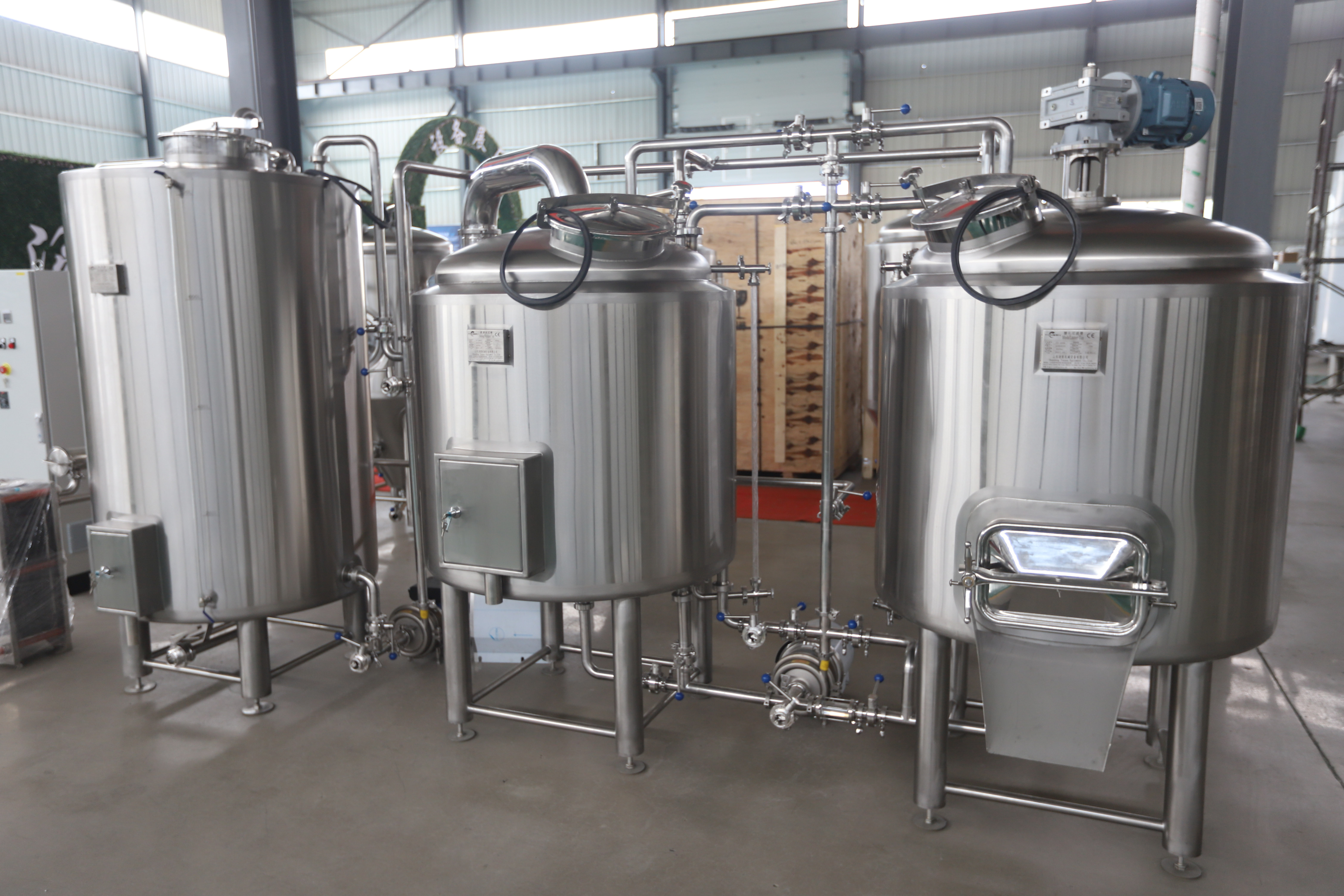 2HL 250l Brewhouse 250L 3bbl 2/3 Vessel Brewhouse Brewery Gas/electrical  Heating Home Beer Brewing System