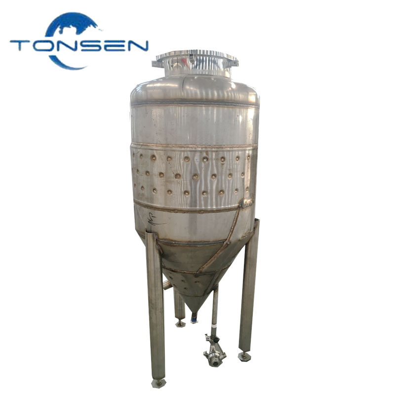 Double Walled Cooling Jacket Conical Beer Fermenter Stainless Steel Fermentation Tank 50l 75l 100l 200l 400l 500l 1000l