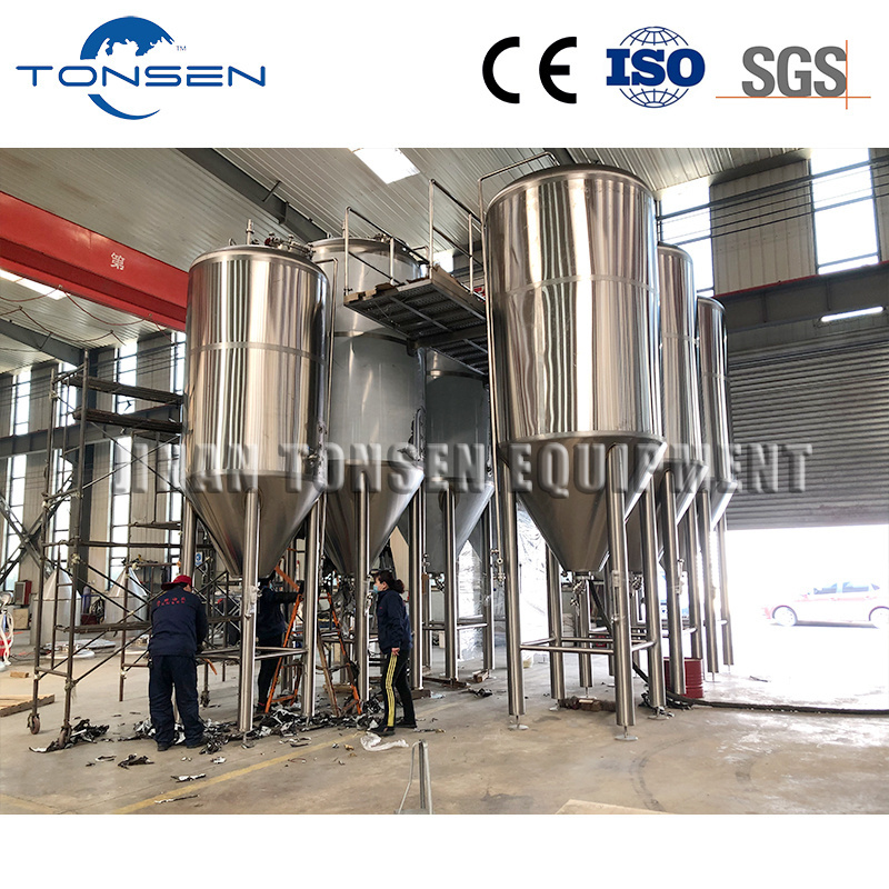 Stainless steel 500 liter 1000 liter 2000liter 3000 Liter Glycol Jacketed Conical Fermenter for Beer