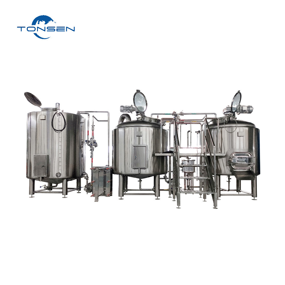 Tonsen Electric Brewing System 500L Capacity 100L/2000L/5000L/700L Options Includes Pump PLC Pressure Vessel Gear Alcohol