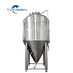 Cone bottom stainless steel beer fermentation storage tank