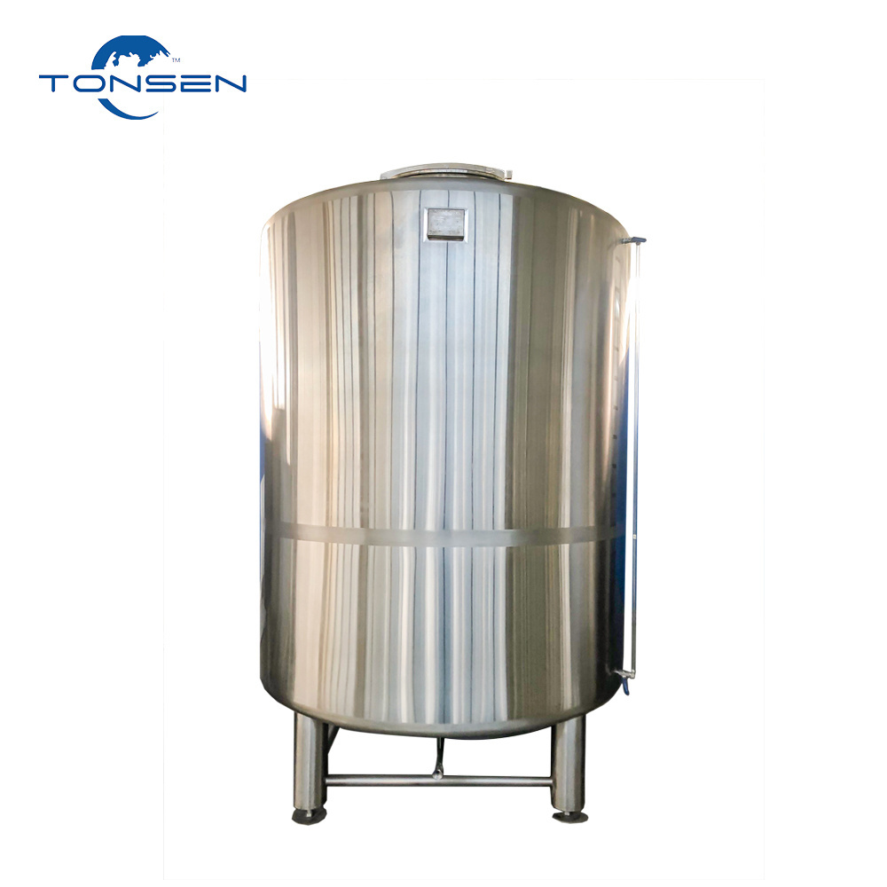 1000L jacketed glycol water tank cold liquor vessel storage tank for cooling system in beer production fully welded insulated