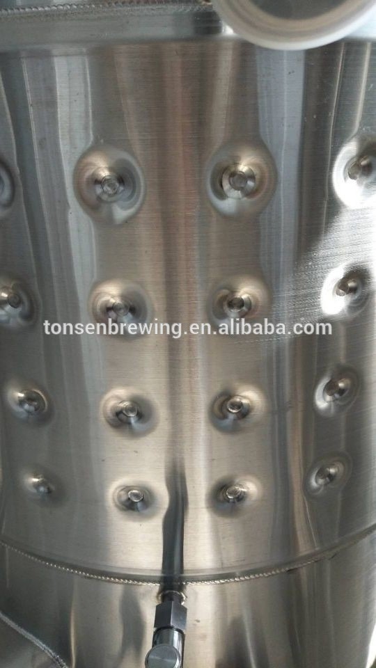 Stainless steel fermentation equipment 100 liters to 20000 liters conical jacketed beer fermenter  for sale