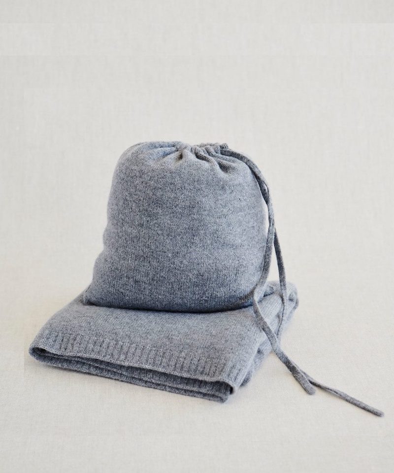 2024 Manufacturer Custom 100% Pure Cashmere Blanket Drawstring Bag Luxury Alpaca Merino Baby Wool Cashmere Throw Blanket Knit