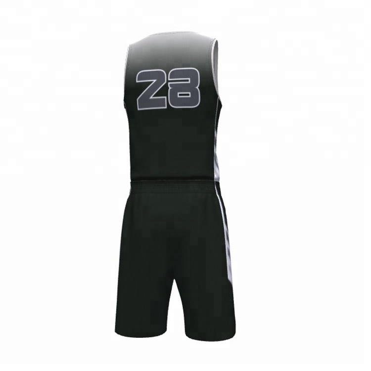 Simple design color gray basketball jersey white and black