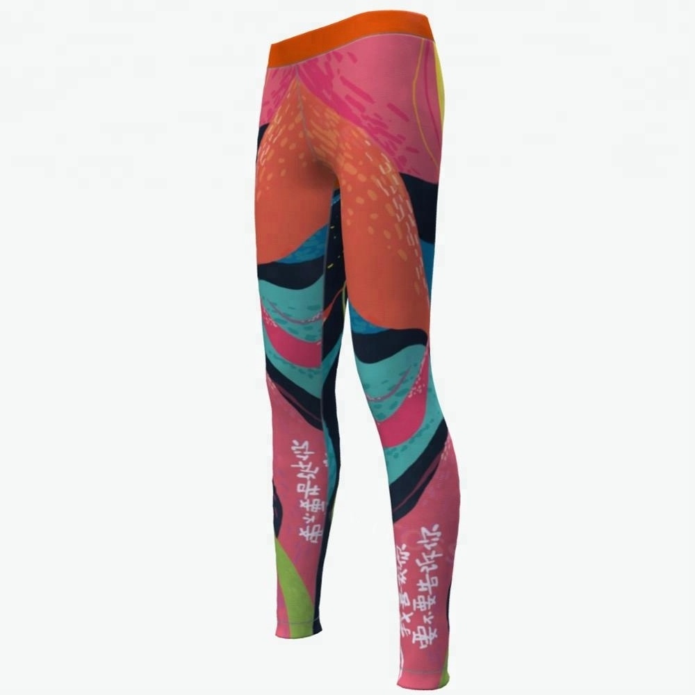 cheap customize sports digital printing dropshipping maternity silver brand leggings