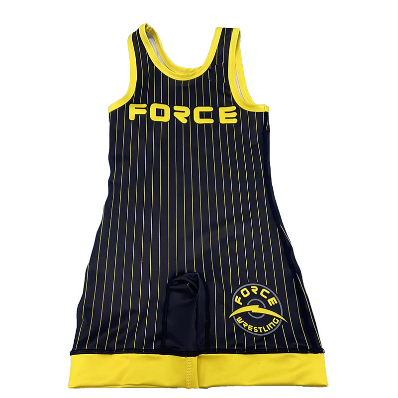 Custom Logo Sublimation Sportswear Weightlifting Youth Singlet Suit Wrestling Singlet