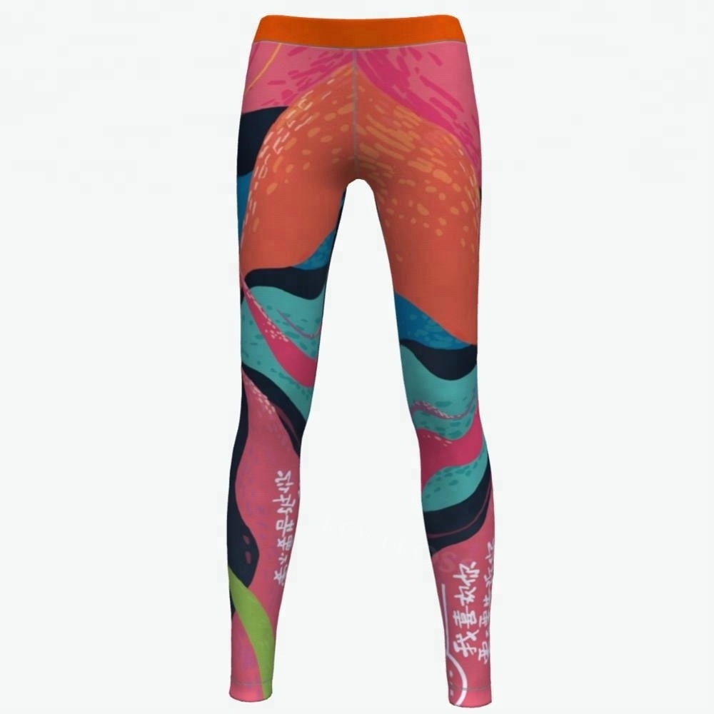 cheap customize sports digital printing dropshipping maternity silver brand leggings