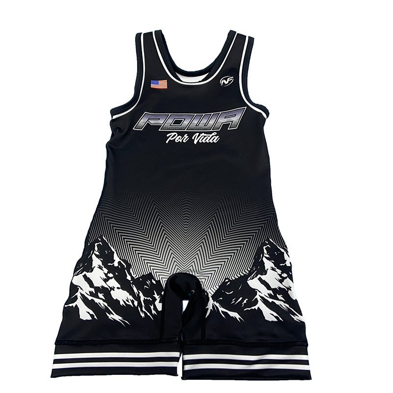 Custom Logo Sublimation Sportswear Weightlifting Youth Singlet Suit Wrestling Singlet