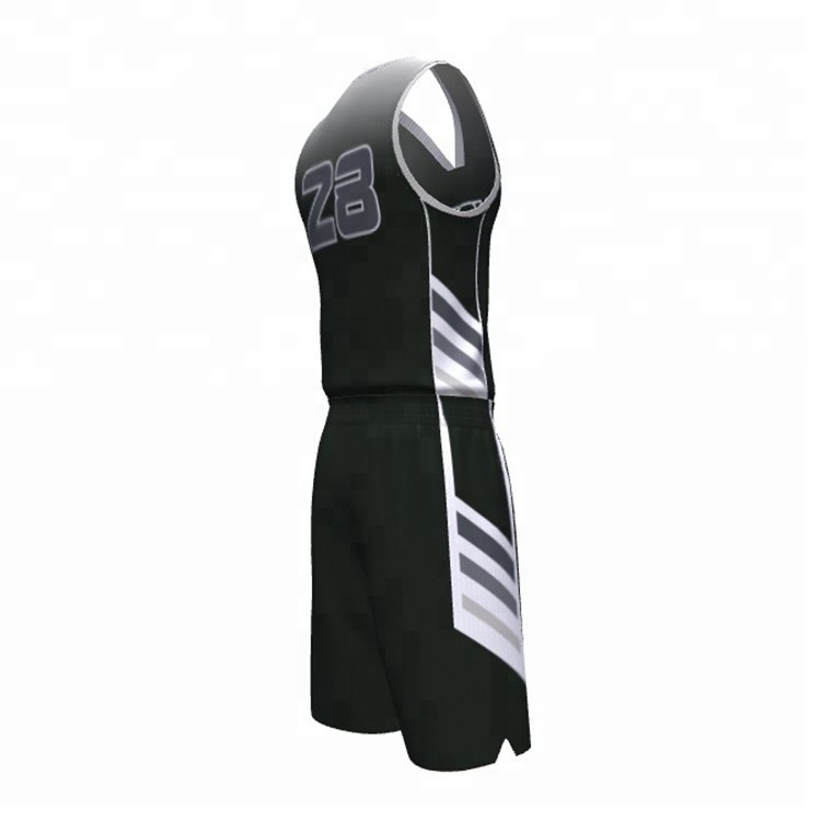 Simple design color gray basketball jersey white and black