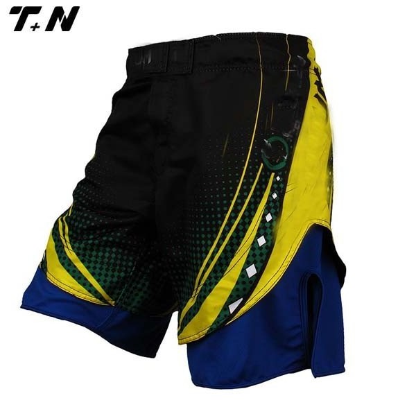 Fully sublimated custom cheap size xxxl mma shorts custom made with slits