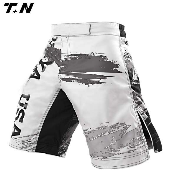 Fully sublimated custom cheap size xxxl mma shorts custom made with slits