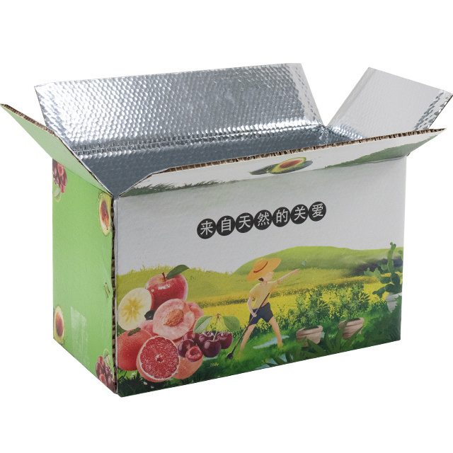 Frozen Food Boxes Packaging for Fruit Seafood Meat Cakes Pizza Shrimp Chicken Fish with Custom Cardboard Insulated Box Folders