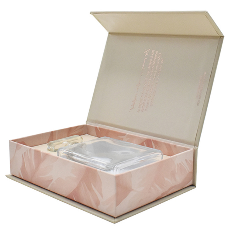 Custom Luxury pink Magnetic Gift Box Packaging For perfume cosmetic skincare skin care serum essential oil face cream wig