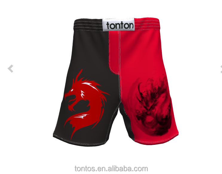 Wholesale Custom Your Professional Training MMA Shorts Custom Brand Custom Logo Sportswear Men Quick Dry Heat-transfer Printing