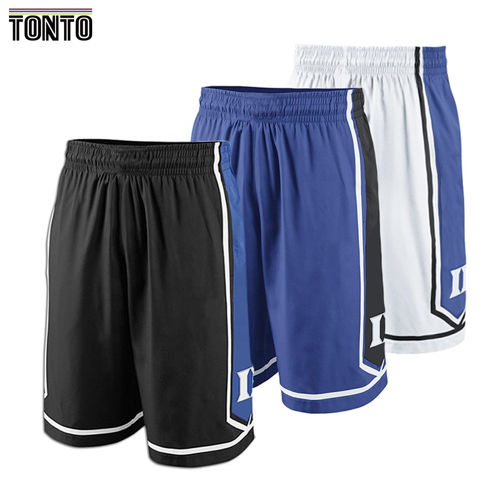 Custom Wholesale Logo Collect Select embroidery Mesh With Zipper Pockets Throwback Basketball Shorts