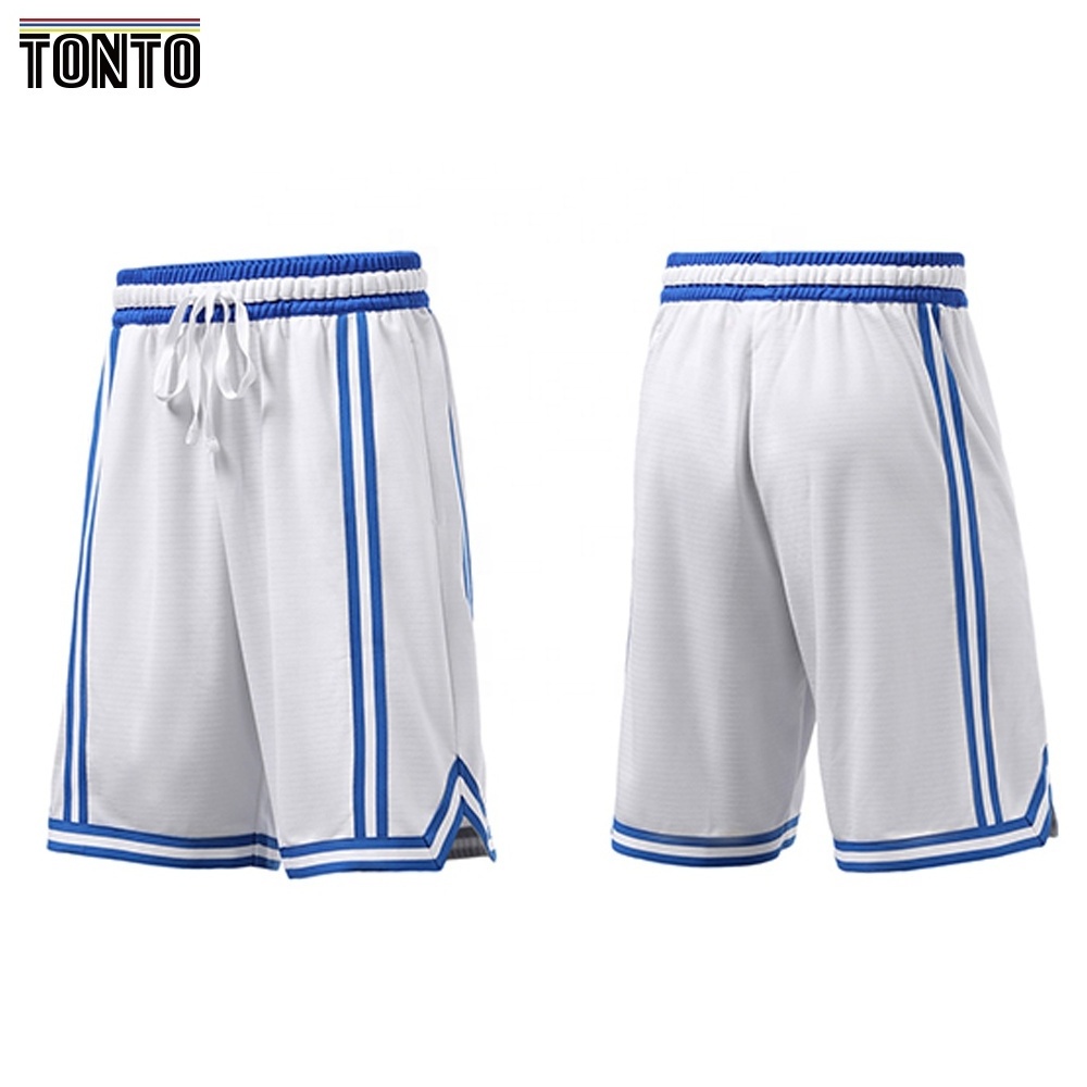 Custom Wholesale Logo Collect Select embroidery Mesh With Zipper Pockets Throwback Basketball Shorts