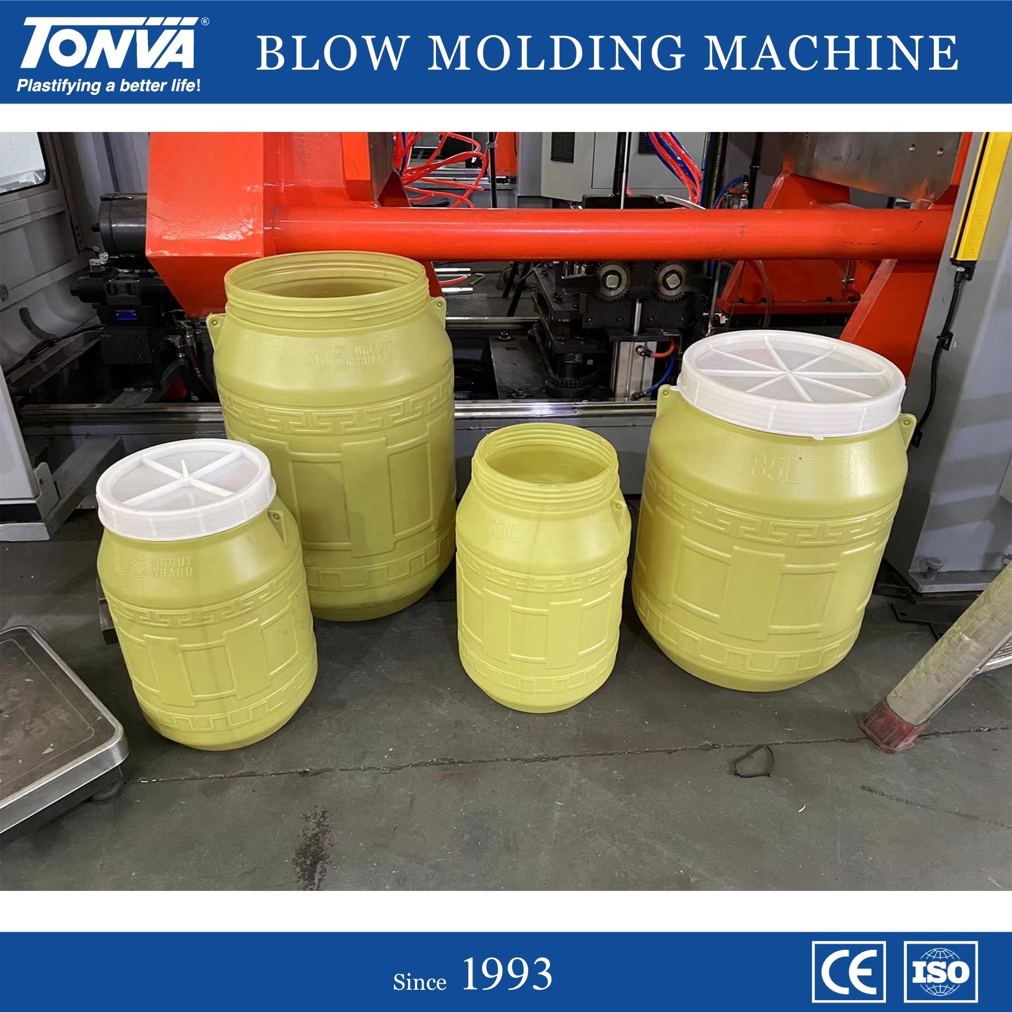 TONVA 120L 220L Plastic Barrel Blow Moulding Machine