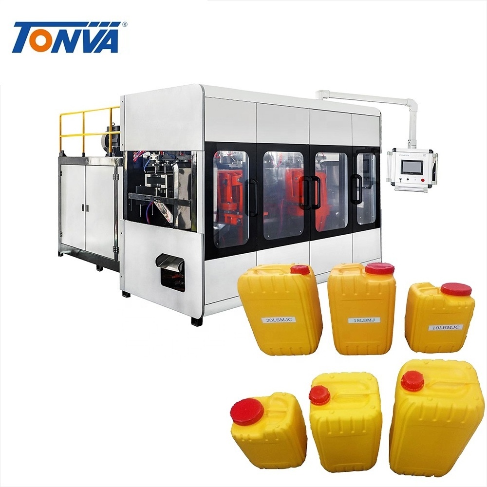 plastic blowing machine price for 20L jerrycan with handle production fully automatic stackable palm oil bottle making