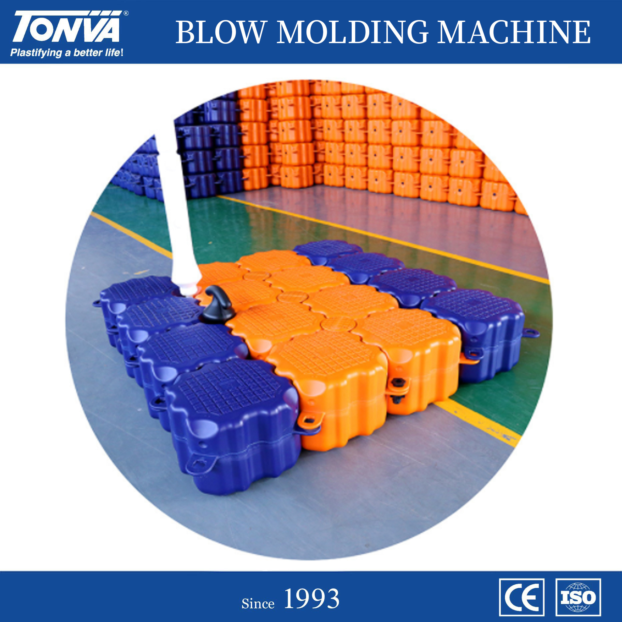 TONVA PE plastic floating pontoon platform dock docking float making blow blowing machine