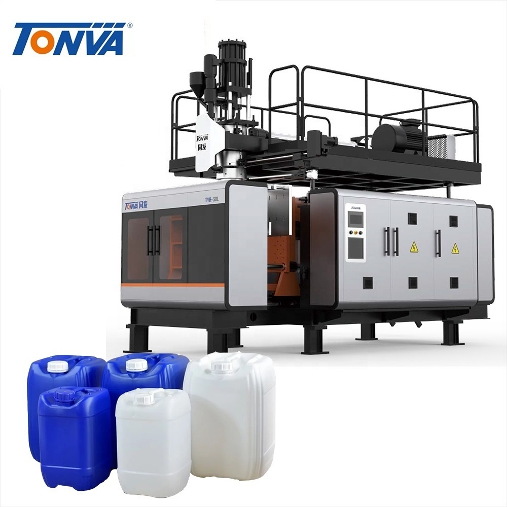 plastic blowing machine price for 20L jerrycan with handle production fully automatic stackable palm oil bottle making