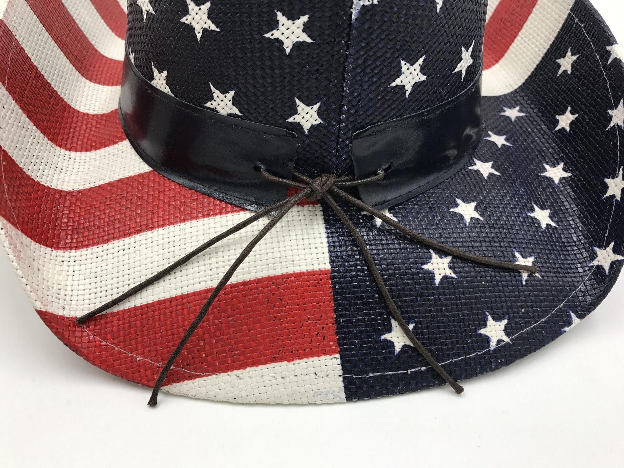 wholesale dallas men western bulk cowboy hard hat custom adult women straw mexican america flag cowboy straw hats made in mexico