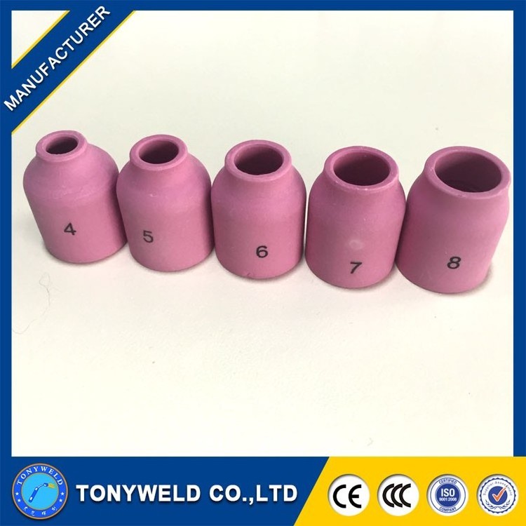 welding torch part tips tig pink ceramic nozzle 53N58 53N59 53N60 welding nozzle