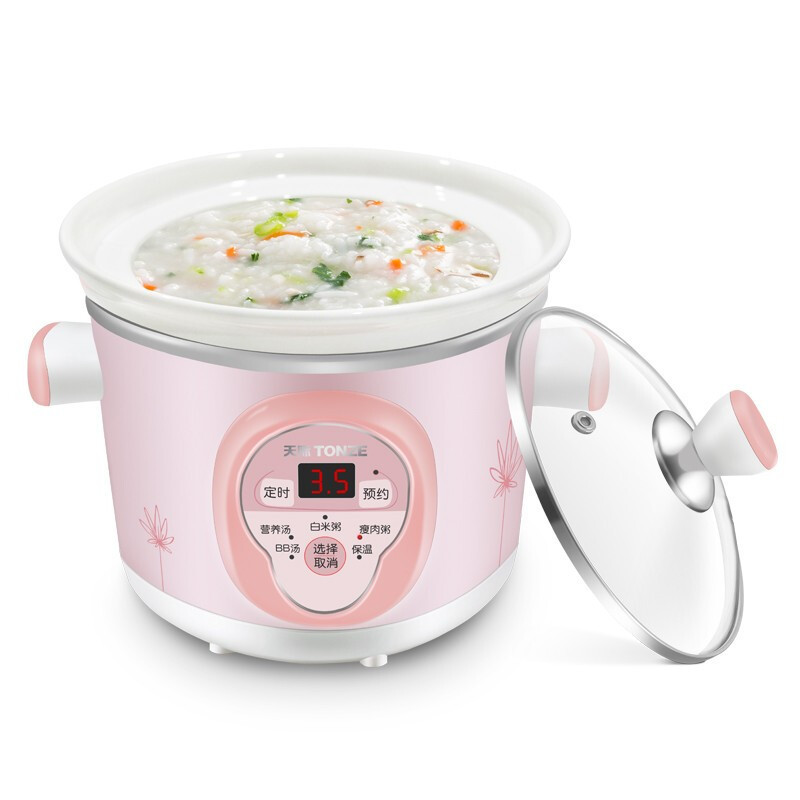 Tianji Electric multi Healthy Stew Ceramic pot low temperature Crockpot Round baby food Slow Cookers Mini