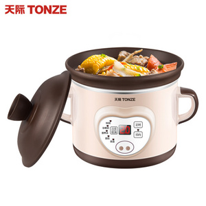 Tonze OEM Slow Cooker Portable Multi Use Electric Purple Clay Stew Pot Healthy Baby Food Crock pot Cooker