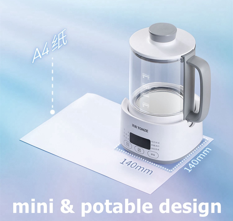 TONZE OEM Hot Water Boiler Tea Kettle Electric Multi functional  Baby Formula Milk Processor CB Kettle