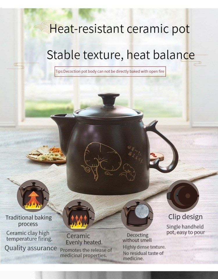 Tonze Household Appliances Pottery Electric Cooker With Kettle  Automatic Purple Clay Pottery Chinese Herbal Medicine Cooker