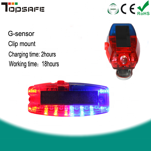 Strobe Shoulder Clip Type Warning Lamp Patrol Safety Signal Light