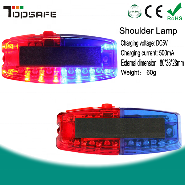 Strobe Shoulder Clip Type Warning Lamp Patrol Safety Signal Light