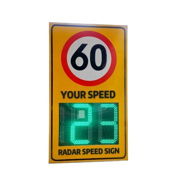 speed LED solar powered traffic car radar detector