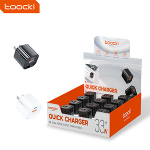 Toocki Mini PD 33W USB Charger Multifunction Chargers PD3.0 30W Fast Charging USB-C Power Adapter Type-C dual port charger