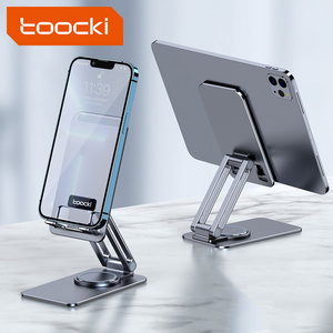 Toocki Aluminum alloy smart desk phone Holder Flexible stand 360 Degree Rotation Metal holder For Mobile Phone